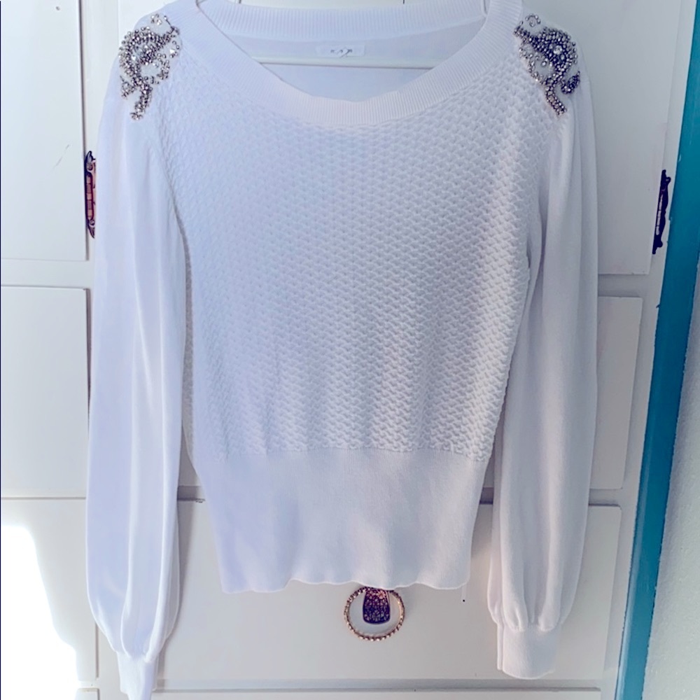 Maurices Embroidered Shoulder Pullover Sweater